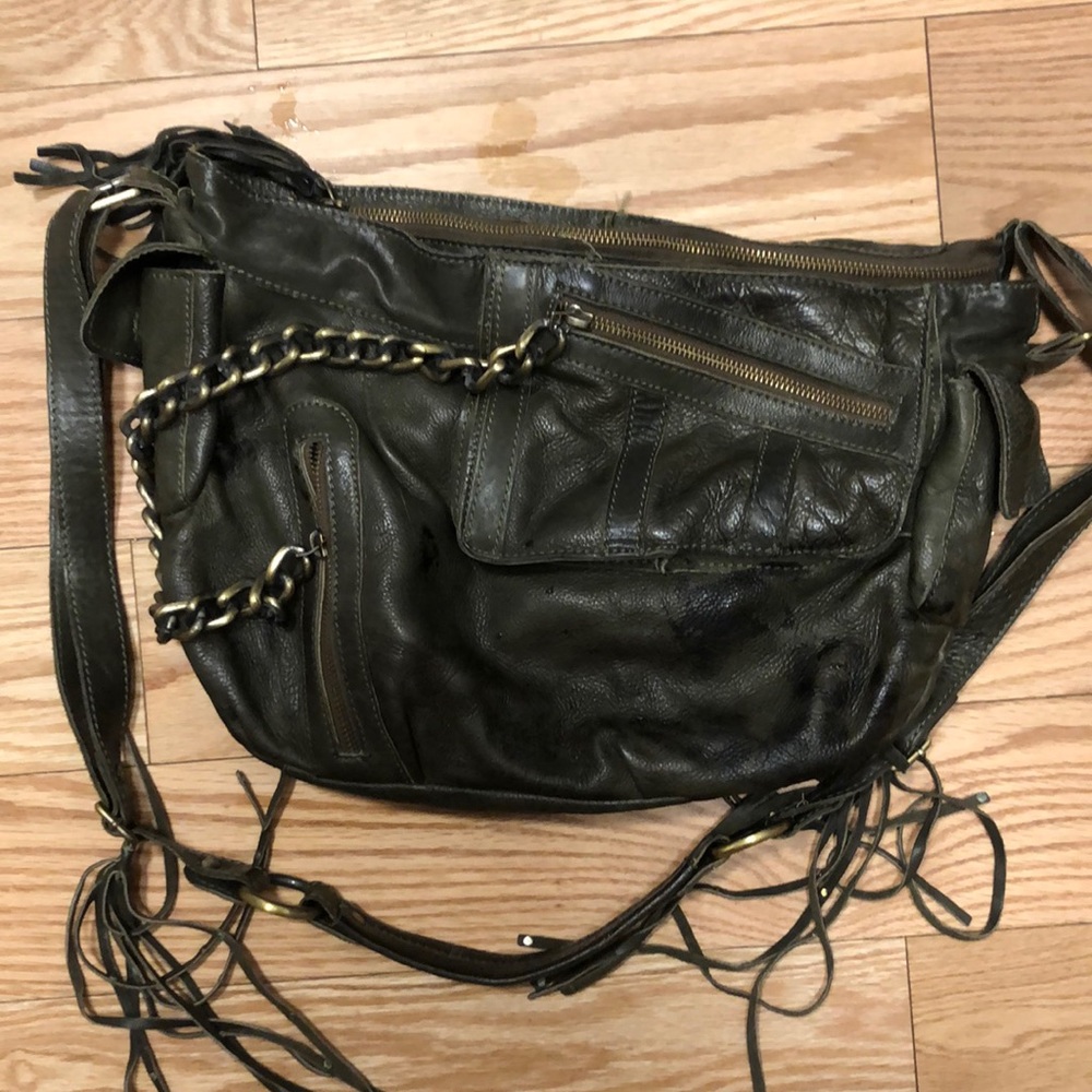 Cut N Paste Los Angeles crossbody Leather Hobo Bag